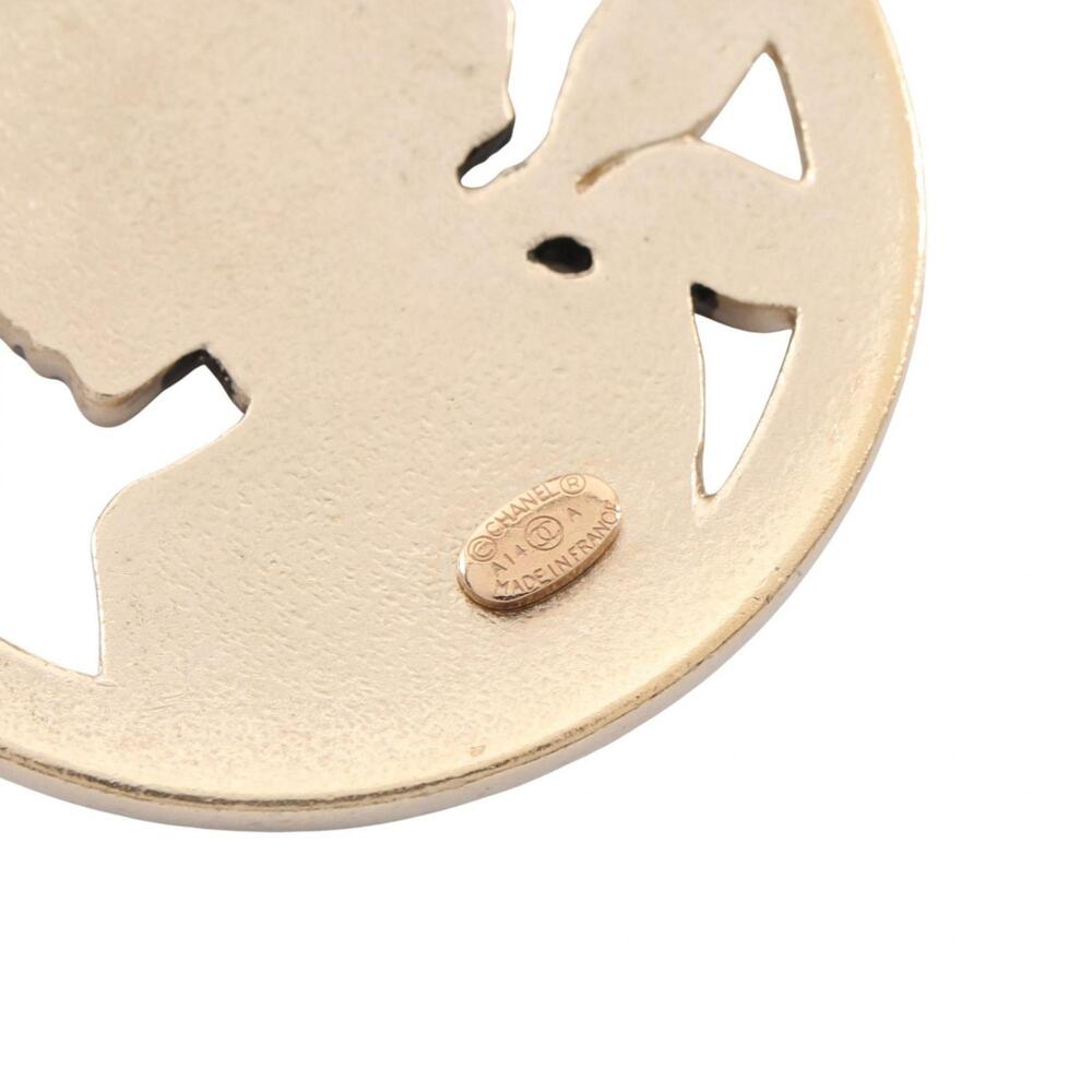 CHANEL Gold Logo Brooch - Picture 3 of 5